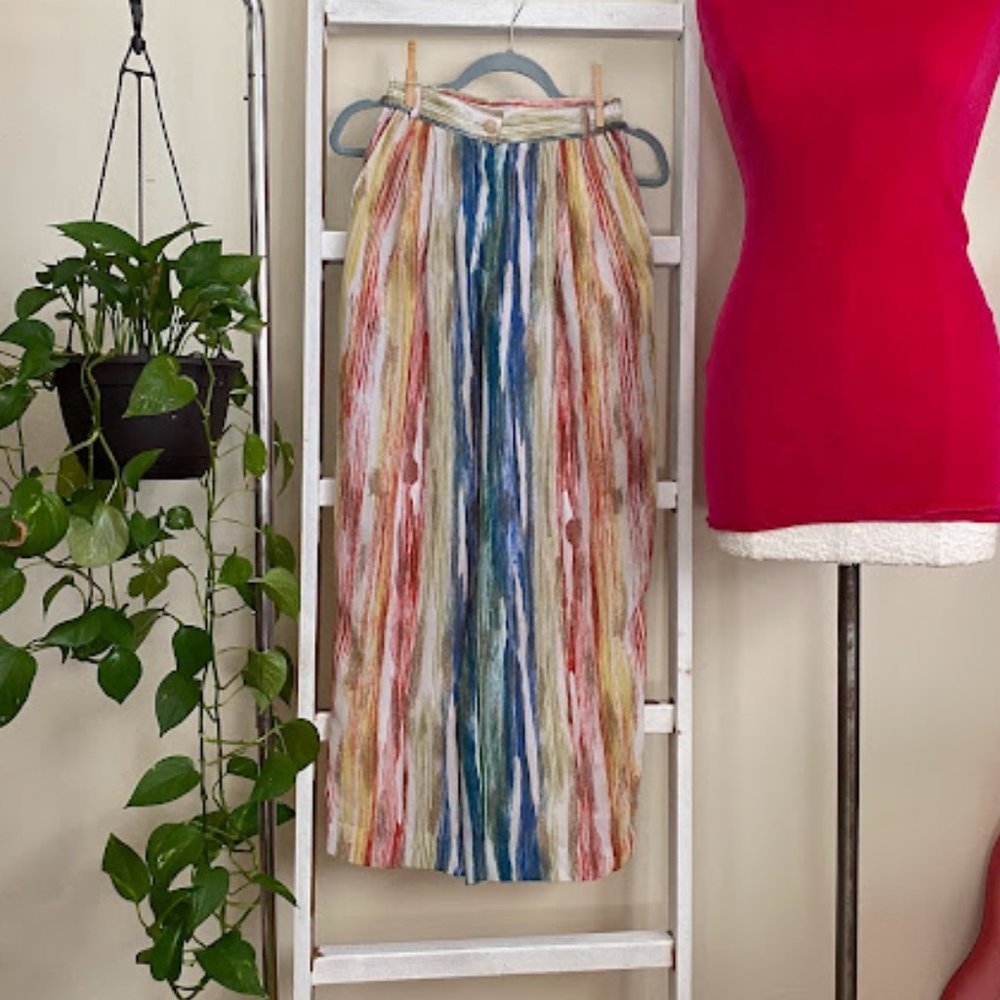 rosner multi color stripe pants size 36
